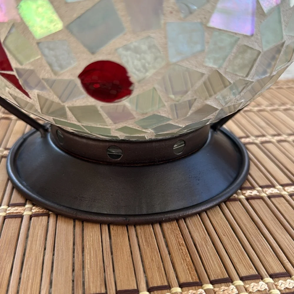 *LIKE NEW* Mosaic Tile Snowman Lantern - Adorable